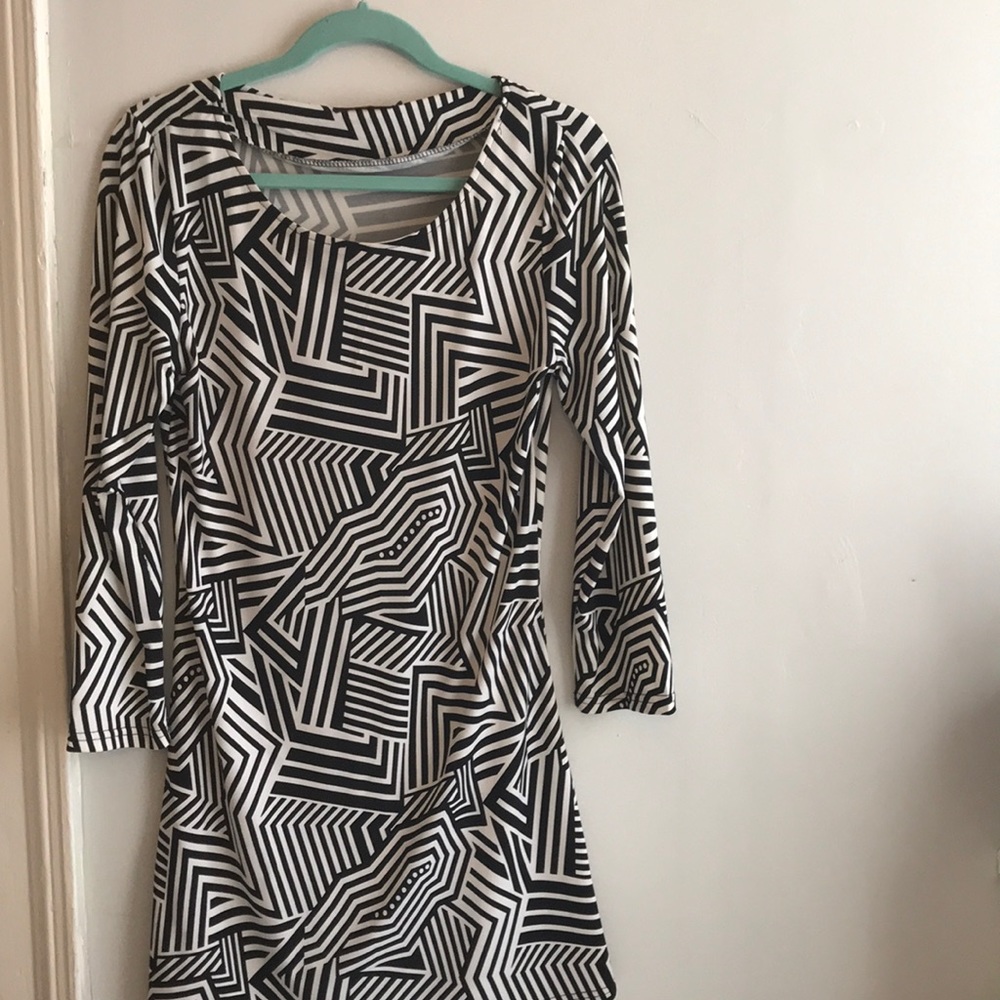 Black & White Patterned Dress